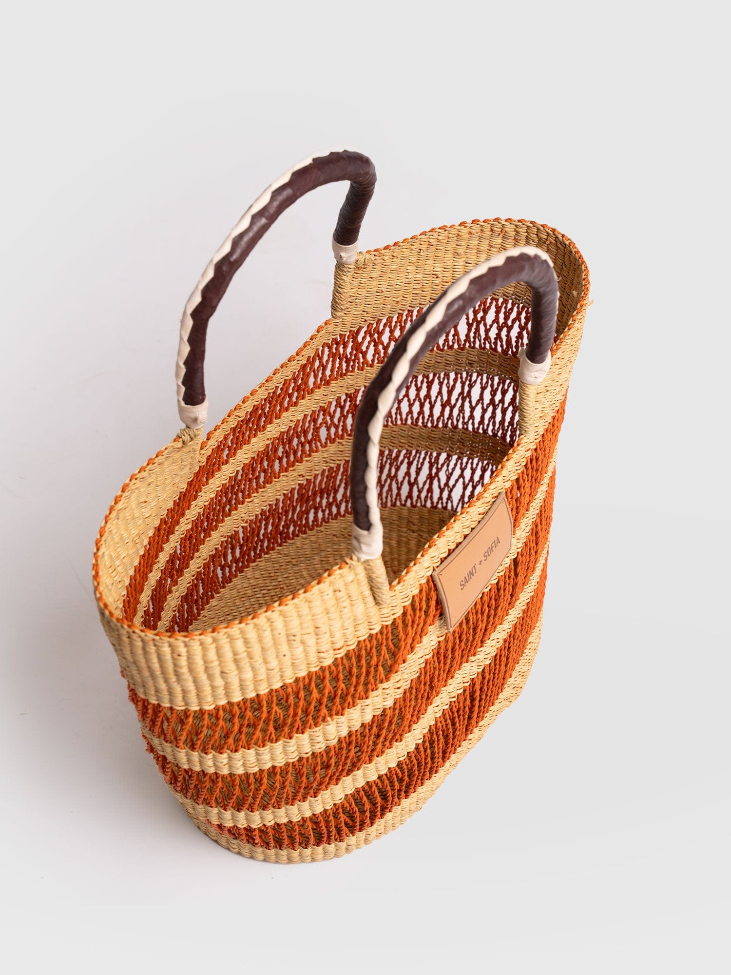 Simone Basket Bag - Orange - Women's Handbags | Saint + Sofia® EU